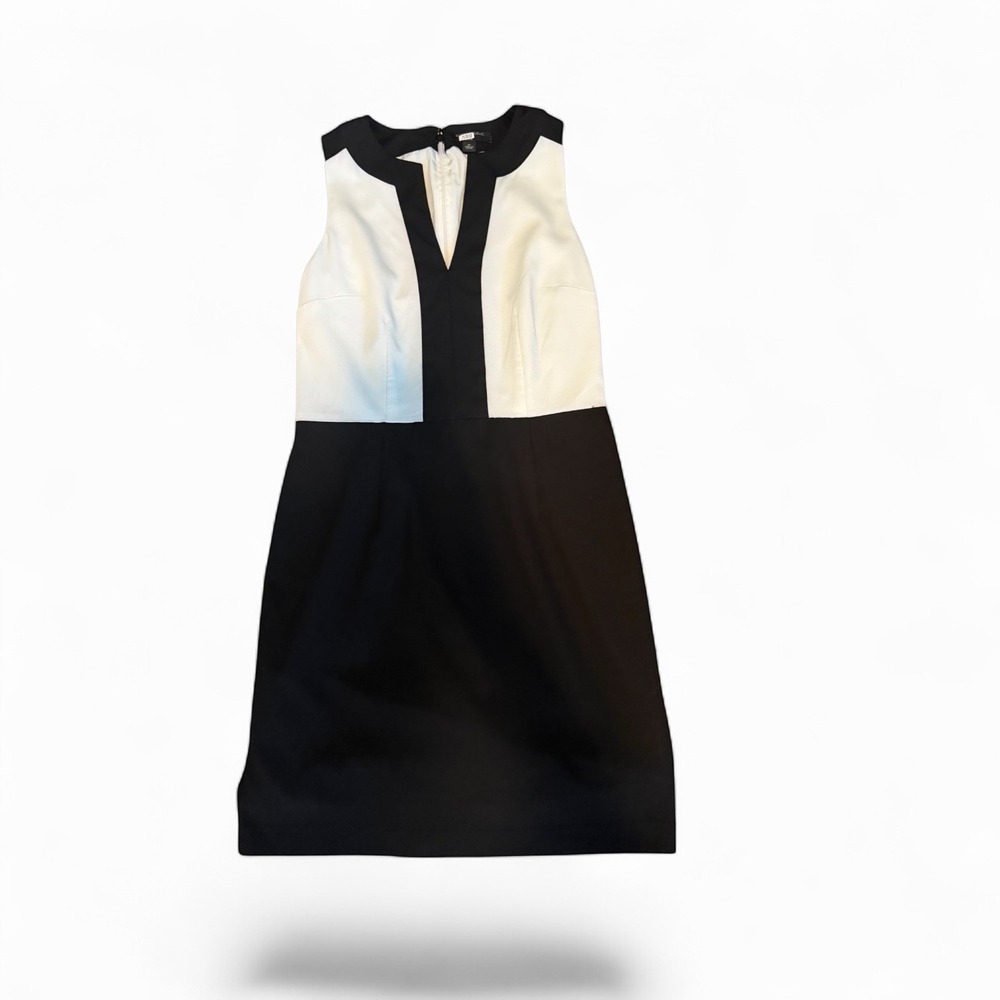 Banana Republic Business Dress-Black & Cream 4P Old Money Professional Career - Picture 3 of 7